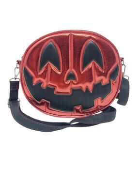 Love Pain And Stitches Jack O Lantern Crossbody Purse Pumpkin Kult Red Chrome